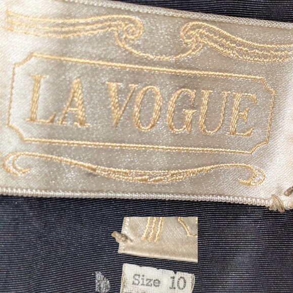 La Vogue Patchwork Leather Jacket Vintage Women Size 10 Multi-Colored 3/4 Length - Picture 9 of 10